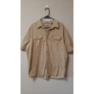 Wrangler Men's Casual Button Up Work Shirt Short Sleeve